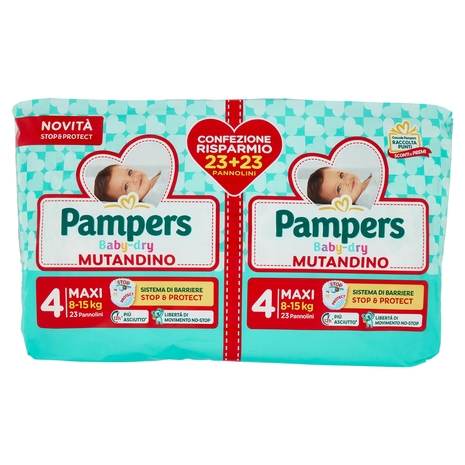 Pampers Baby-dry Mutandino Maxi 23 + 23 pz